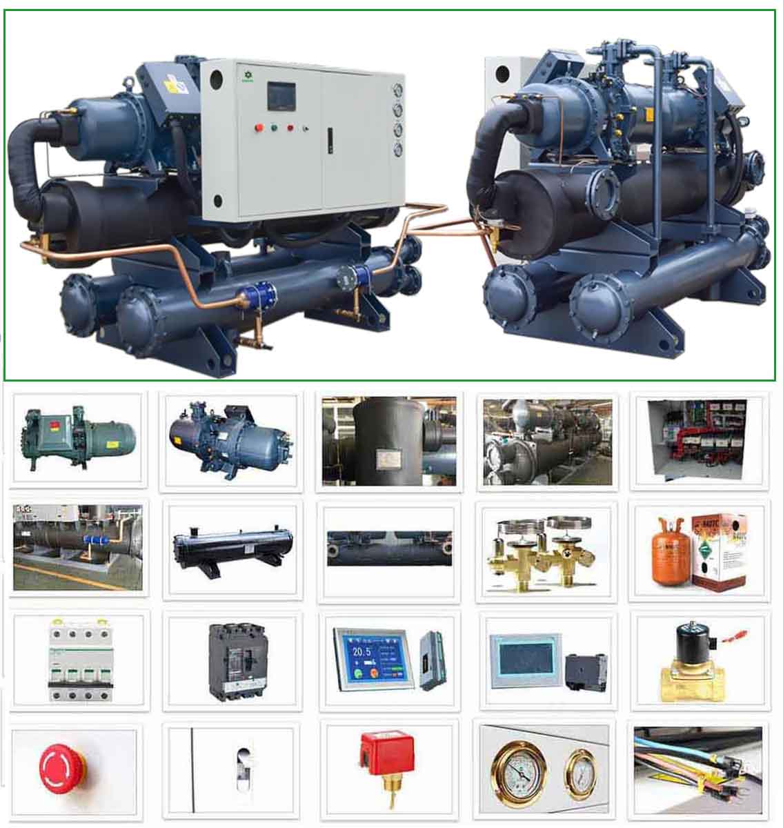 Screw type Glycol water chiller 