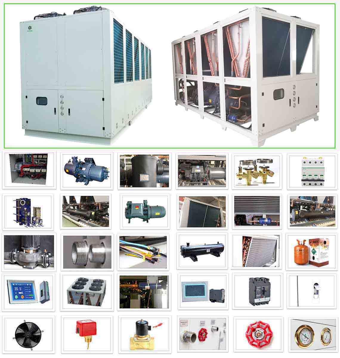 150 ton screw chiller air cooled type 