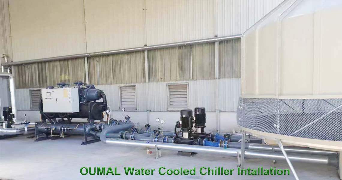 water cooleds screw chiller project