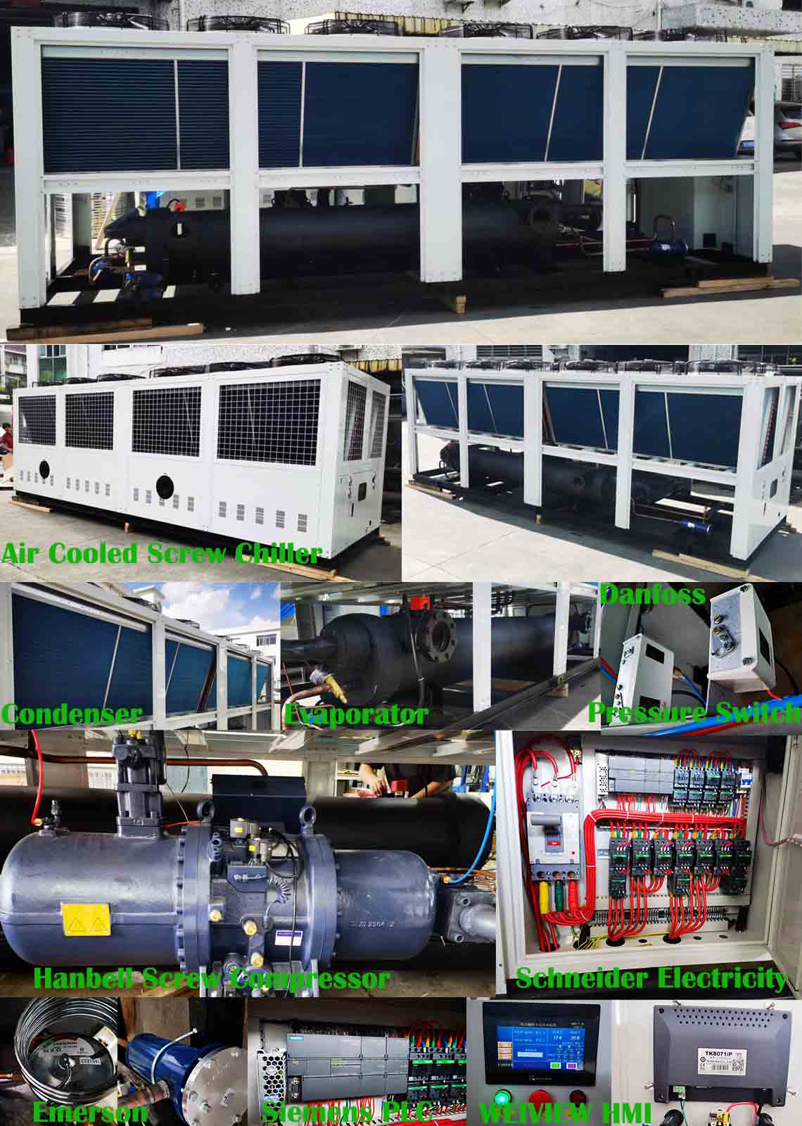 100 Ton Air Cooled Screw Chiller details 