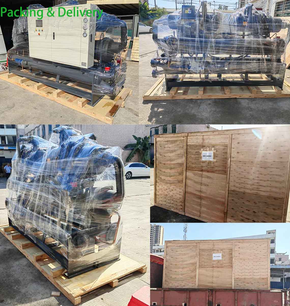 water cooled screw chiller delivery