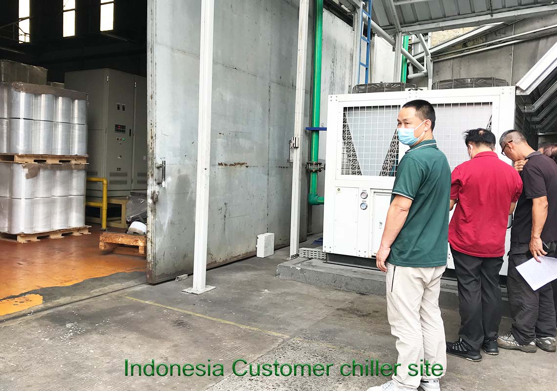 Air cooled screw chiller in Indonesia 