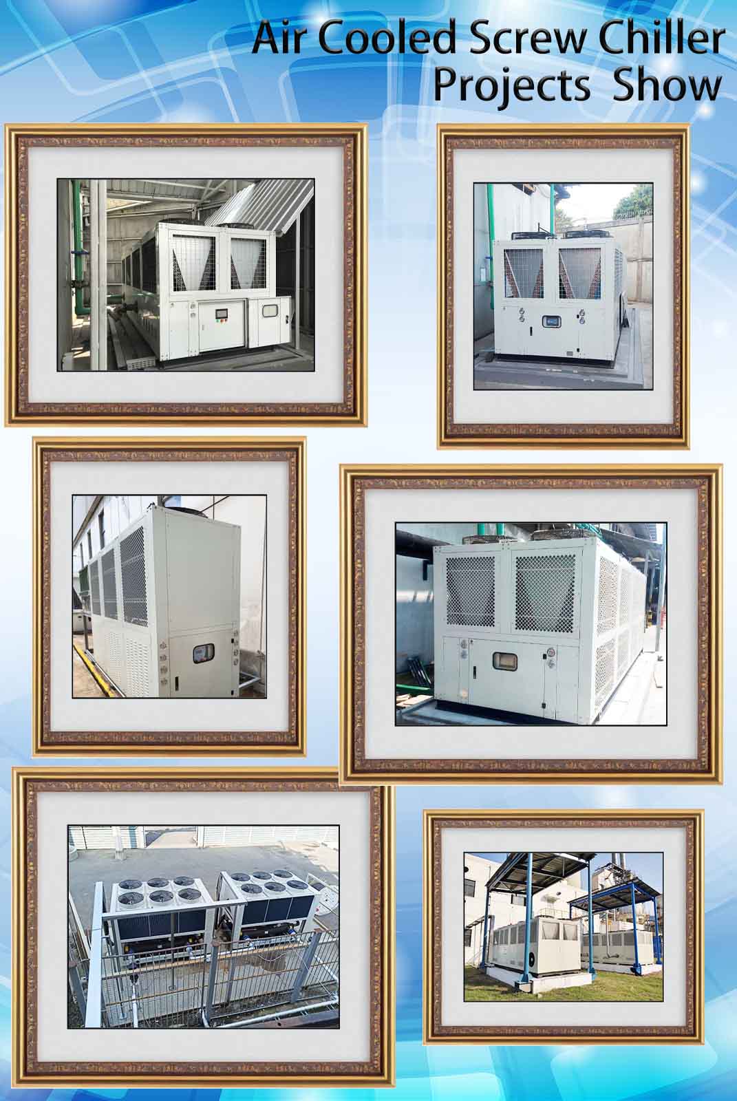 Air cooled screw chiller projects