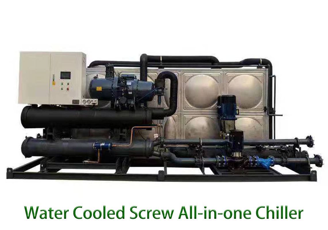 water cooled screw chiller with external water tank 