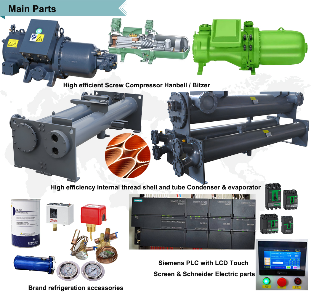 water cooled screw chiller main parts water cooled screw chiller main parts