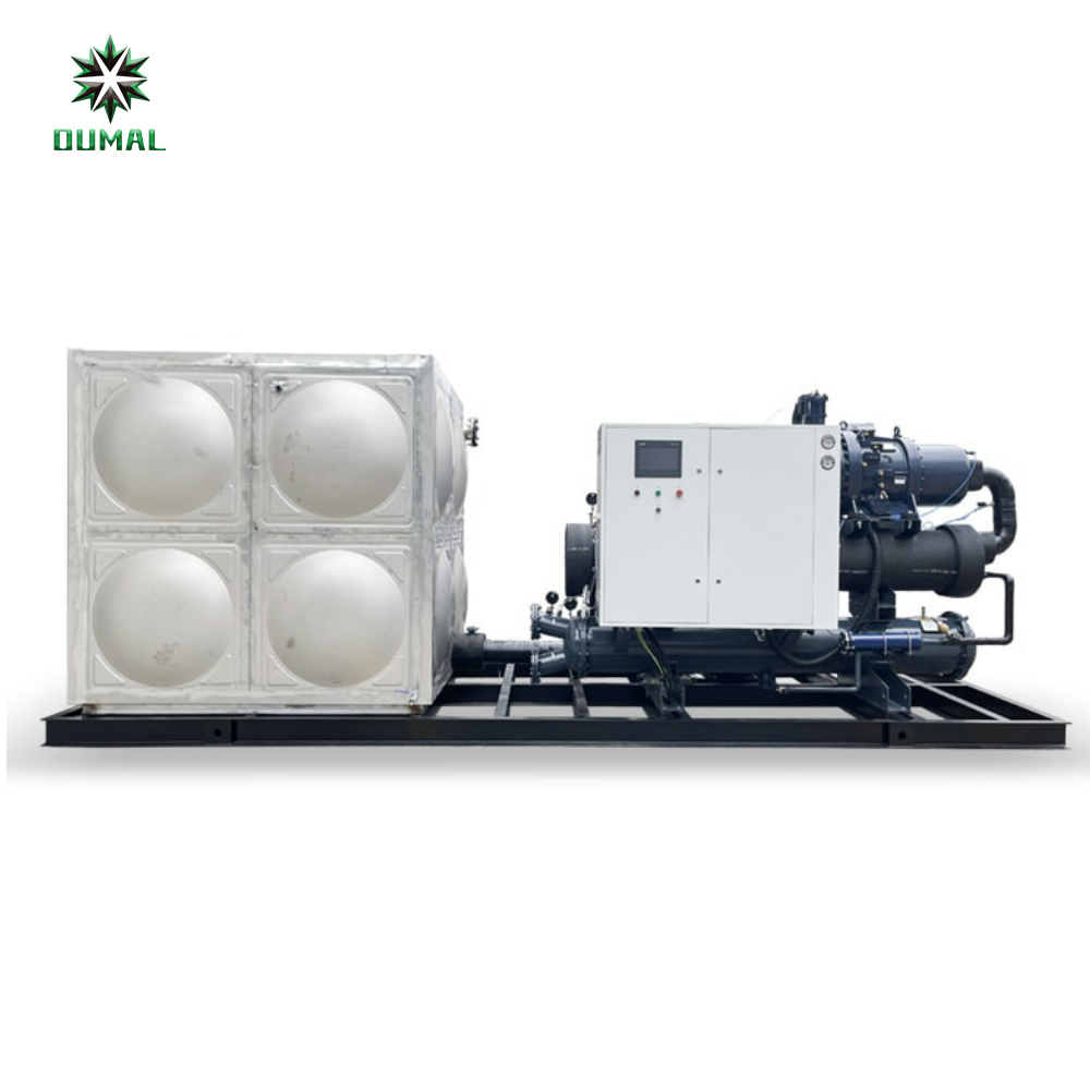 water cooled screw chiller skid 